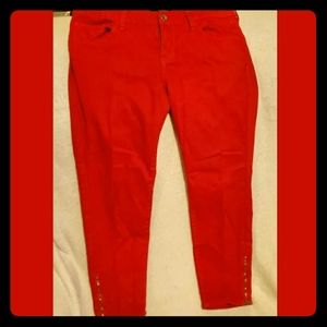 Size 12P/31 red denim jeans